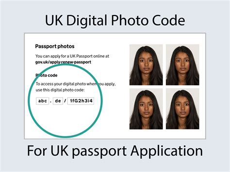 passport photos with digital code.